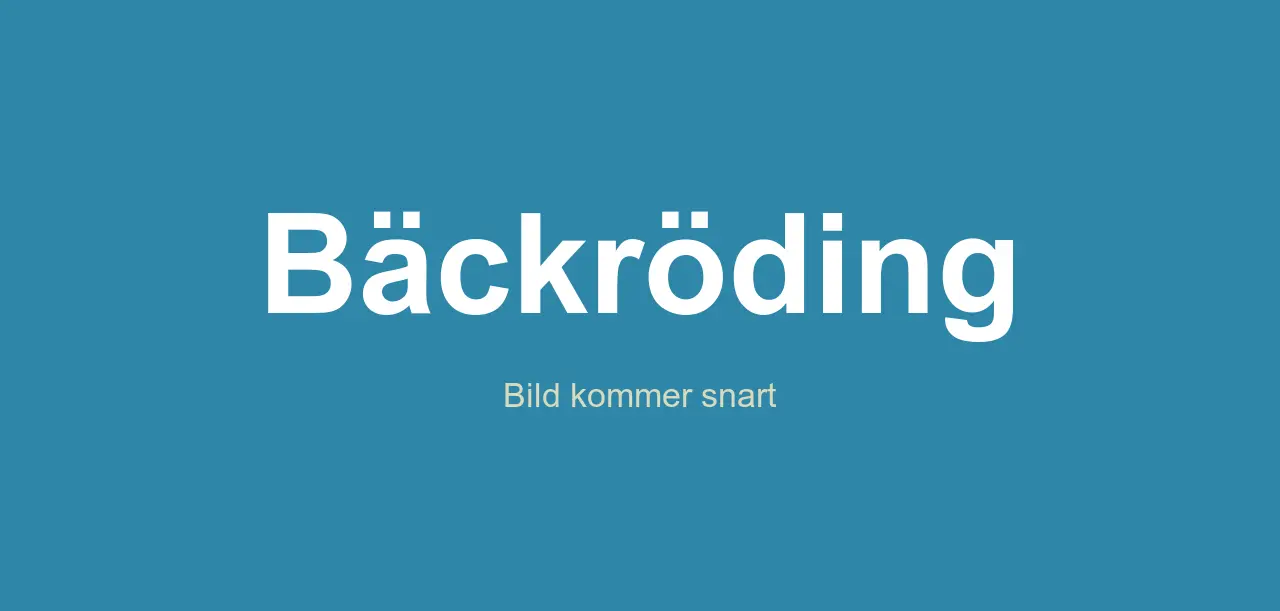 en bäckröding i svenskt vatten
